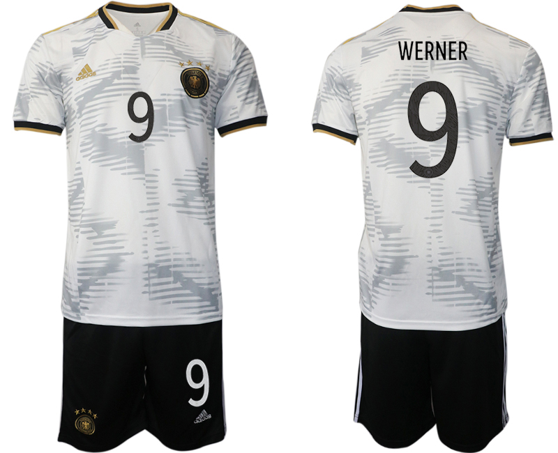 Men 2022 World Cup National Team Germany home white #9 Soccer Jersey->germany jersey->Soccer Country Jersey